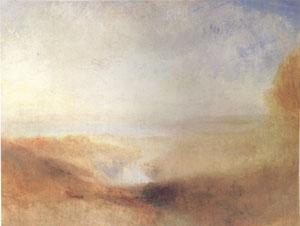 Joseph Mallord William Turner Landscape with Distant River and Bay (mk05) oil painting picture